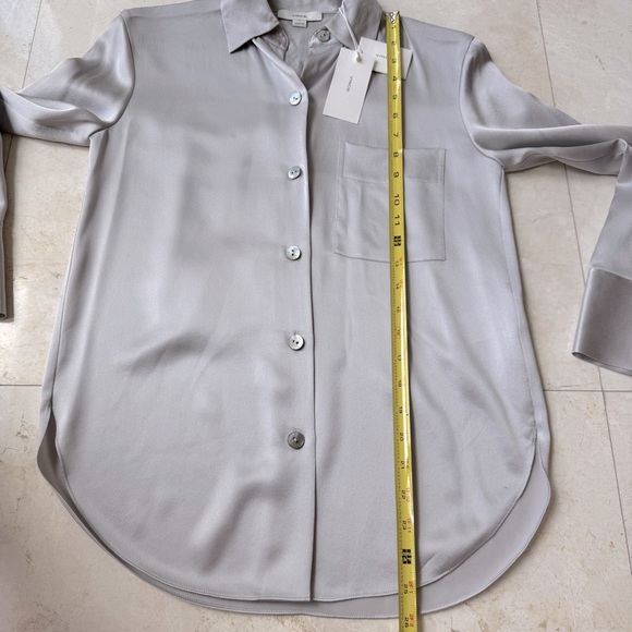 Vince Silk button up shirt gray size XXS - Picture 11 of 16
